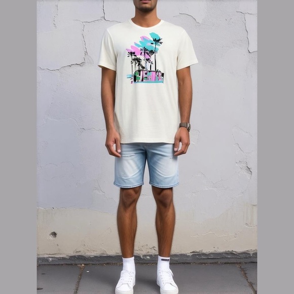 2/$30 Madewell Allday Tee Venice Graphic Crewneck T-Shirt Cotton Men’s Small - Picture 1 of 8